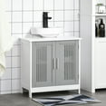 thumbnail image 2 of kleankin Coiffeuse de Salle de Bain Moderne avec Évier, Armoire de Rangement sur Pied, 2 of 10