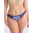 thumbnail image 3 of Joyspun Women's Microfiber and Lace Cheeky Panties, 3-Pack, Sizes XS-3XL, 3 of 8