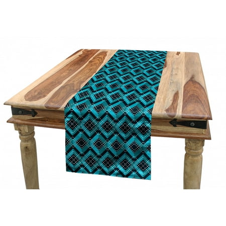 

Abstract Table Runner Illustration of Complex Geometric Patterns Successive Intertwined Squares Dining Room Kitchen Rectangular Runner 3 Sizes by Ambesonne
