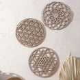thumbnail image 2 of Bohemian Round Hollow Wood Decals European Wooden Background, 2 of 5