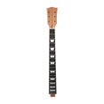 thumbnail image 2 of Electric Guitar Neck Maple Rosewood Solid Black Finish for Replacement 22 Fret (Black with trapezoid inlays), 2 of 10