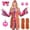 Pink, variant on 60s 70s Outfits for Women Hippie Costume Disco Dress,Halloween Party Dress Set