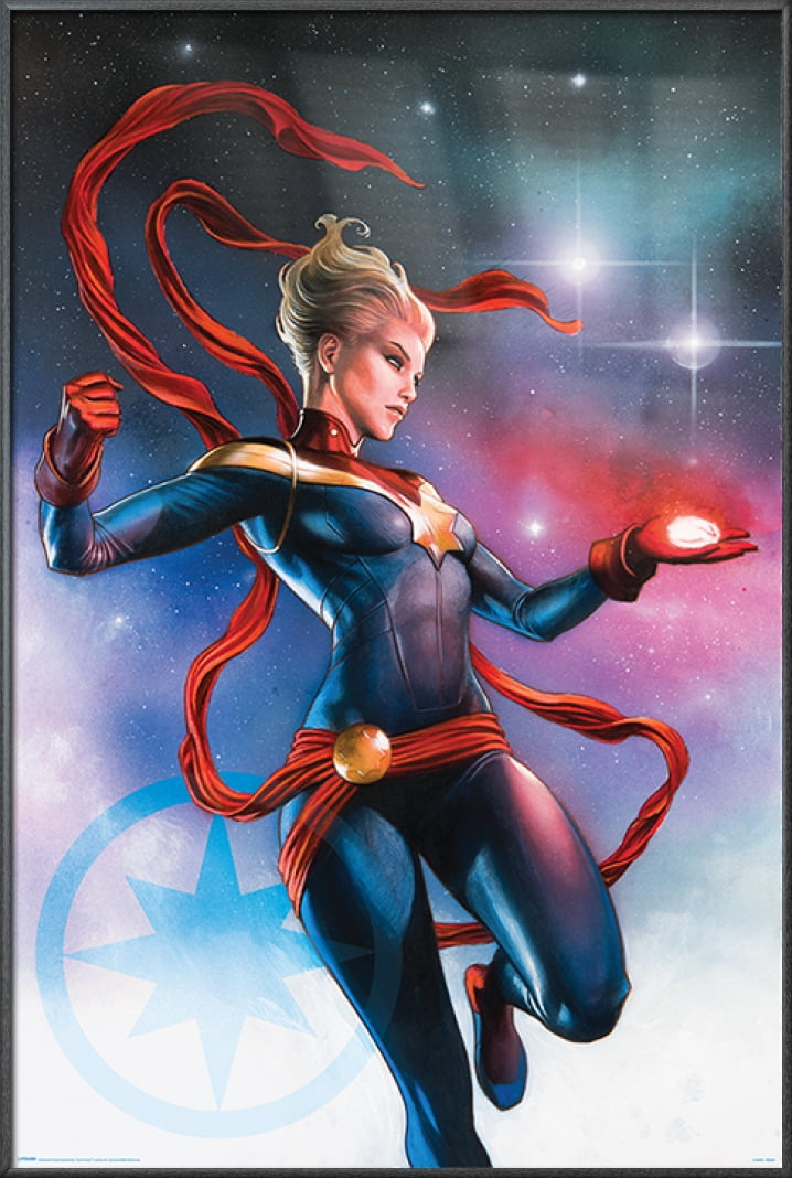 Captain Marvel Framed Marvel Comics Poster (Galaxy