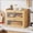 Natural, variant on Bread Box - 2-Tier Bamboo Bread Box for Kitchen Countertop, Bread Storage Container with Magnetic Acrylic Door, Pantry Organizers and Storage for Loaves, 15" x 9.8" x 13.2", Natural