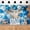 Blue2, variant on Rainbow Cloud Balloon Arch Backdrop Baby 1st Birthday Background Blue Sky White Clouds Baby Shower Party Decorations Banner Photo Booth Props