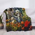 thumbnail image 3 of Naloa Sunflower Field Spotted Dog Flannel Blankets - Thick and Warm Blanket for Winter, Soft Fuzzy Plush King Blanket for All Seasons40"x30", 3 of 6