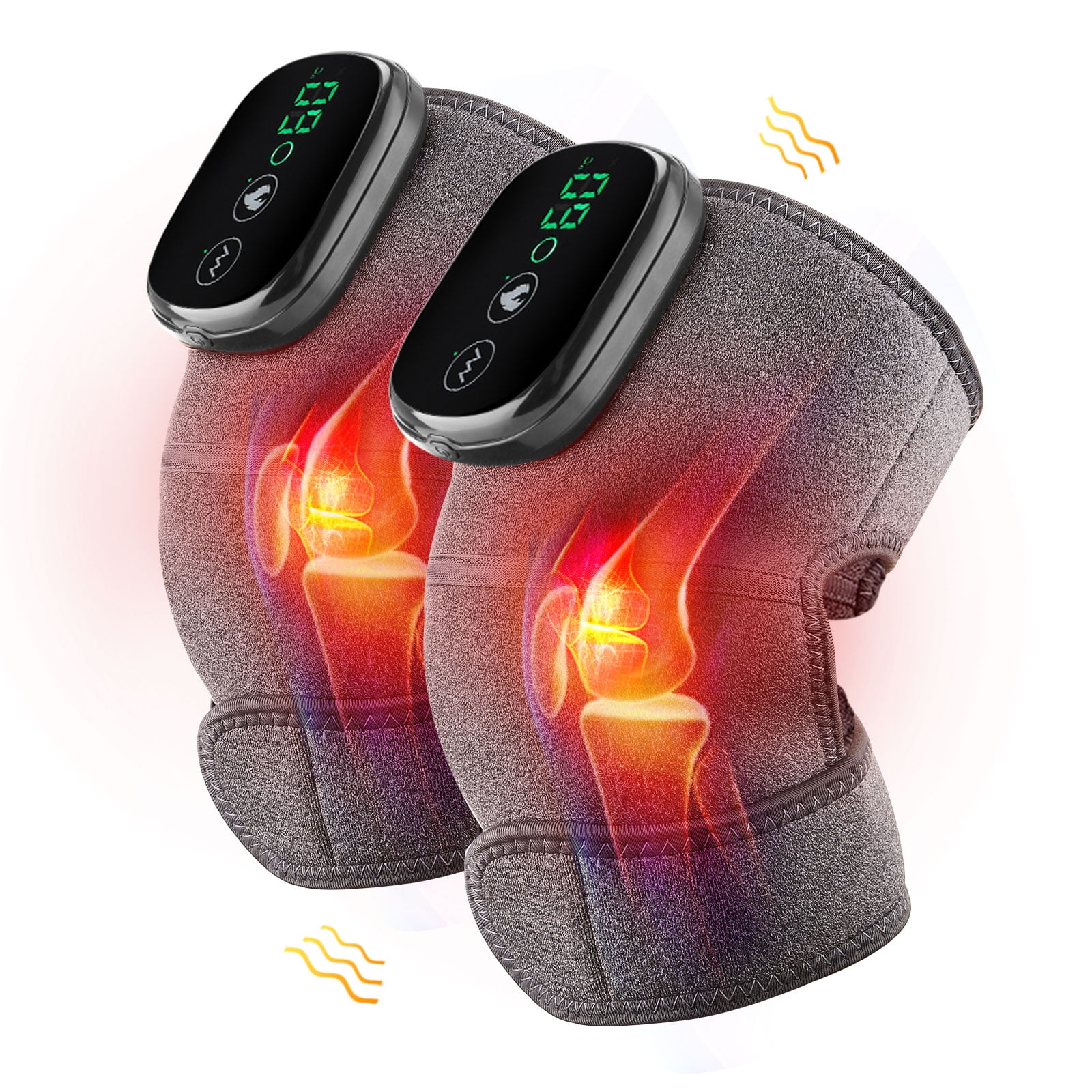 HailiCare Heated Knee Massager Shoulder Brace, 3In1 Heated Vibration