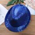 thumbnail image 5 of Yeahdor Kids Boys Sequin Tailcoat Lapel Neck Swallowtail Coat Jacket with Hat Jazz Dance Suit Blue 8, 5 of 6