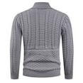 thumbnail image 5 of Men's Shawl Collar Cable Knit Cardigan Sweater Button Front Long Sleeve Jacket, 5 of 6