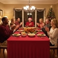 thumbnail image 2 of Mantel HolidayIdeas de spandex rojo para mesa de 8 pies, paquete de 2, 2 of 8