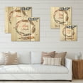 thumbnail image 4 of Designart 'Wreath Of Ethnic Beige Boho Feather' Bohemian & Eclectic Print on Natural Pine Wood, 4 of 5