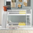 thumbnail image 2 of New Twin over Twin Bunk Bed with Convertible Slide and Ladder, White, 2 of 10