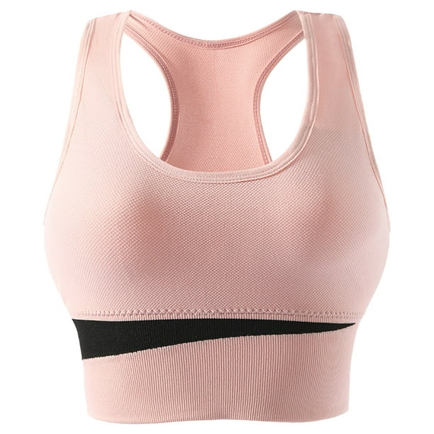 Aayomet Women Sports Bras Strappy Padded Medium Support Yoga Bra Workout  Bra Workout Tops for Women Yoga Bra (Pink, L)
