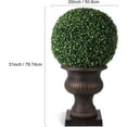 thumbnail image 4 of 20-pulgada artificial plant topiary ball. pre-lit con 50 lights comes con timer y remote control. ideal para para outdoor y indoor use sturdy pot con red urn base (2 pcs), 4 of 6
