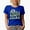 Royal Blue, variant on Distressed Mama's Lucky Charm, Retro Groovy Wavy Text St. Patrick's Day Art Merch Gift, Black T-Shirt, Medium