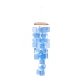 thumbnail image 6 of DecMode 26" Blue Capiz Shell Waterfall Geometric Windchime, 6 of 7