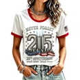 thumbnail image 2 of Women's 911 25th Anniversary Flag Tshirt Never Forget 911 Memorial Shirt Short Sleeve Crew Neck Patriotic Graphic Tees, 2 of 4