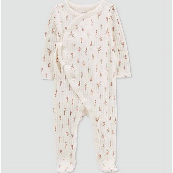 Carter's Just One You Baby Girls' Floral One Piece Jumpsuit - Oatmeal Heather- (9 Months)