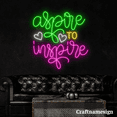 thumbnail image 2 of Craftnamesign Aspire To Inspire Neon Sign for Bedroom Shop Wall Decor, 2 of 5
