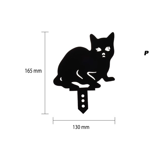 Feliciay Paquete de 3 estacas decorativas de jardín de gato negro para patio, césped, acera, decoración de jardín, festival, fiesta, regalo artístico (P) Rojo Verde