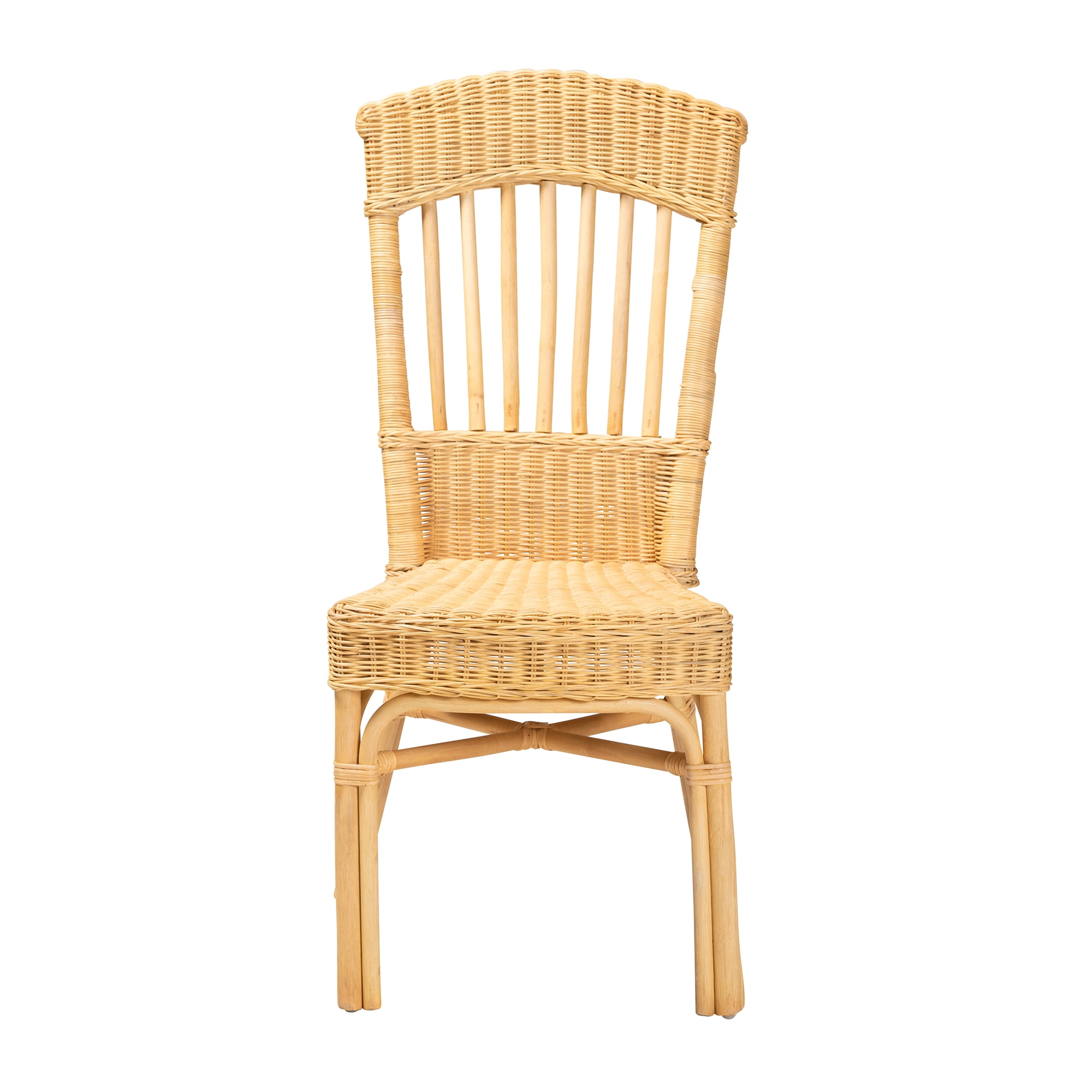 bali & pari Barito Rattan BOHO Dining Chair, Natural Brown