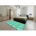 thumbnail image 4 of Ahgly Company Indoor Square Patterned Turquoise Green Area Rugs, 3' Square, 4 of 6