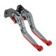 thumbnail image 1 of Palancas de freno y embrague cortas/largas únicas para Yamaha YZF-R7 21-25, palanca de freno ajustable en 6 posiciones, aleación de aluminio, mango de titanio con extremo rojo, 1 of 7
