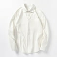 thumbnail image 2 of Long Sleeve Tee Shirts for Men Men's Oversized Dress Shirts Button Down Long Sleeve Casual Baggy Shirt, 2 of 9
