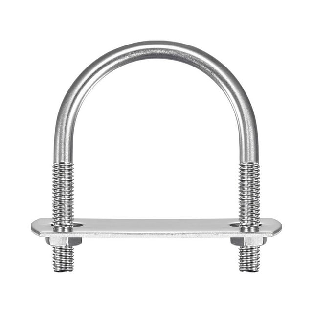 Unique Bargains Pênes Ronds en U 5 Ensembles 44mm(1.73 Pieds) Largeur Intérieure 62mm Longueur M6 Acier Inoxydable 304 avec Écrous Rondelles et Plaques