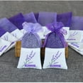 thumbnail image 2 of EeaseMX 25 bolsitas vacías de lavanda con estampado floral, bolsitas de fragancia para dormir relajante (morado oscuro), 2 of 7