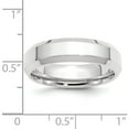 thumbnail image 4 of 10K White Gold 10Kw 6mm Bevel Edge Comfort Fit Band Size 4.5 Made In United States 1wbec060-4.5, 4 of 5