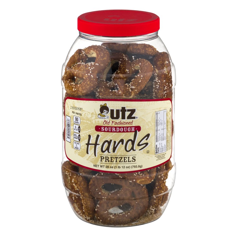 Utz Old Fashioned Sourdough Hards Pretzels 28 oz Barrel