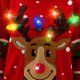 thumbnail image 3 of Womens Led Light Up Reindeer Ugly Christmas Sweater Built-in Light Bulbs, 3 of 4
