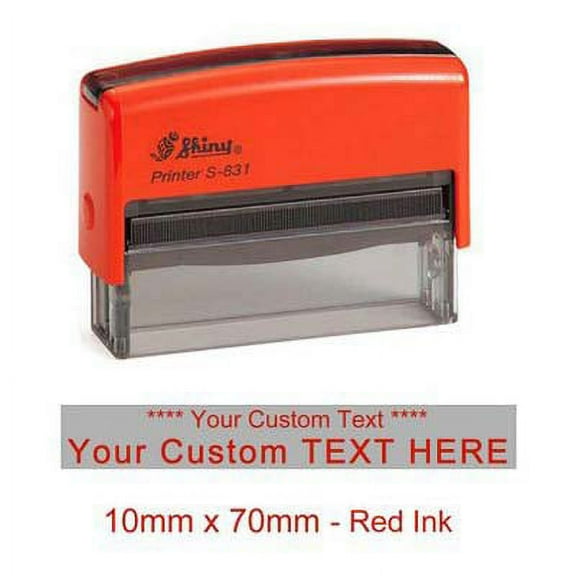 Shiny S-831 Self Inking Long Rubber Stamper Custom Office Stationery Stamp 10mm x 70mm