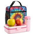 thumbnail image 6 of Red and Yellow Tie Dye Pattern Insulated Lunch Bag Teens,Lunch Box for Men Women for Work,Picnic or Travel,10.2x9.5x4.3 Inches,8 Can Capacity, 6 of 6