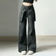 thumbnail image 1 of Pantalones Y2K Pantalones Largos Vintage Mujer Pantalones Holgados Negros con Bolsillos Grandes (Negro S) Kuymtek Negro T S para Mujer, 1 of 6
