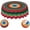 Black4, variant on Mexican Blanket Serape Mantel Mexicano Colorful Waterproof Picnic Round Table Cloth Cover Decorations Fabric 60 Inch Circular Tablecloth for 20-47 Inch Home Dining Room Kitchen
