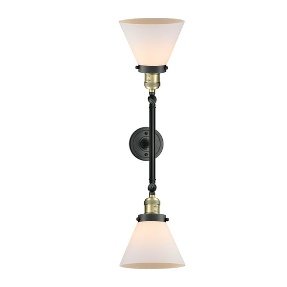 Innovations Lighting 208L Large Cone Large Cone 2 Light 23" Wide Bathroom Vanity Light -