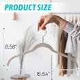 thumbnail image 2 of Premium Velvet Shirt Hangers 50 Pack, Non-Slip 360° Swivel Hook Slim Flocked Coat Hanger, Space Saving Felt Hanger for for Tank Top, Blouses, Strappy Dresses(Beige), 2 of 14