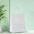 thumbnail image 2 of Large Kraft Paper Gift Bags with Handles, Heavy Duty Takeout Packaging for Bakery and Retail, Holiday Shopping Bags, 10.2x4.7x12.2in, Eco-Friendly Sturdy Paper, 2 of 3