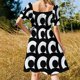 thumbnail image 5 of Vestido de manga corta con cuello en G para mujer, vestidos para mujer 2025, vestido de verano 2025, vestido de mujer, 5 of 7