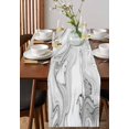 thumbnail image 3 of Table Runner Dresser Scarf 13 x 72 Inch Gray Marble Abstract Stone Texture Swirls Ink Table Runners Non-Slip Heat Kitchen Dining Table Decor for Indoor Outdoor Home Party Decoration, 3 of 7