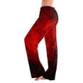 thumbnail image 2 of WTOBBY Women's Festive Halloween Print Drawstring Waist Casual Pants with Vibrant Designs, Comfortable Trousers Cut for Autumn Celebrations and Everyday Fun Wear,Deep Red XL, 2 of 6