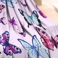 thumbnail image 3 of Pink Butterfly Pattern Blanket,Comfortable Soft Flannel Throw Blanket,All Season,Warm Lightweight Blankets for Sofa Bed Couch Living Room Chair,30"x40", 3 of 4