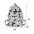 thumbnail image 3 of Mochila Estilo Preppy Mochila de estilo preppy para mujer con estampado de lona, ​​mochila grande informal para mujer (vaca), 3 of 5