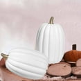 thumbnail image 3 of 8.5 Inch Large Artificial Foam Pumpkins | Halloween & Fall Home Decor | Realistic Fake Decorative Pumpkins for Crafts, Table Centerpieces & Seasonal Displays, 3 of 6