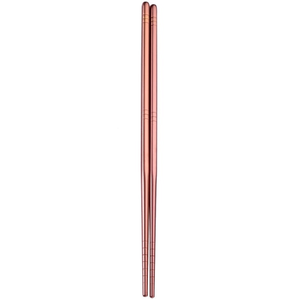 Xihbxyly Liquidación de verano 1 par de palillos chinos de acero inoxidable colores, 23 cm de largo