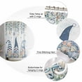 thumbnail image 5 of Small Stall Shower Curtain 48x72 Inch Narrow Half Size Blue Coastal Gnomes Bath Curtains Bathroom Decor Ocean Eucalyptus Coral Starfish Waterproof Fabric Shower Curtain Set with Hooks 48 Inch, 5 of 6