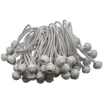100pc Ball Bungee Cords - White - National Standard Products (9 Inch Long)