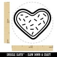 thumbnail image 2 of Heart Sprinkle Cookie Self-Inking Rubber Stamp Ink Stamper - Pink Ink - Medium 1 Inch, 2 of 7